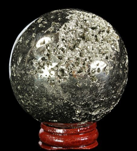 Polished Pyrite Sphere - Peru #65101